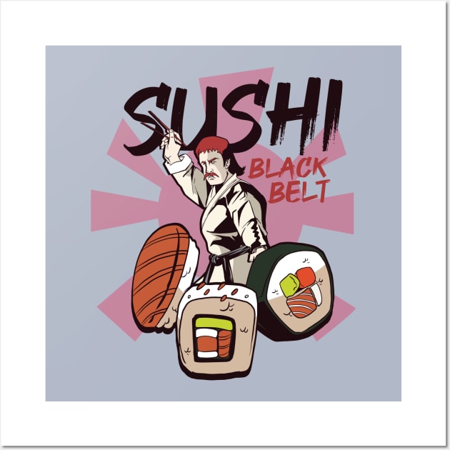 Sushi Black Belt Wall Art by HiFi Tees